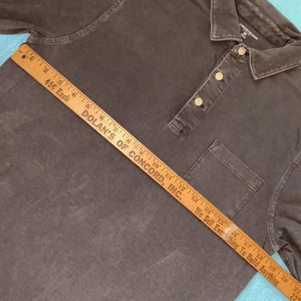 J.CREW / JEANS long sleeve 3 button collar chest pocket charcoal gray NEW size M